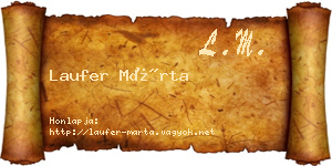 Laufer Márta névjegykártya